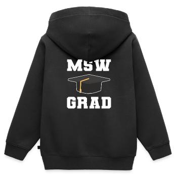 Master Studium Abschlussfeier - Kinder Premium Organic Zip Hoodie - Schwarz - Hinten - AI Model Kid Male (0cm)
