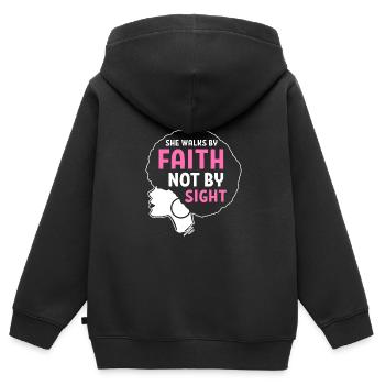Afro Latina - Kinder Premium Organic Zip Hoodie - Schwarz - Hinten - AI Model Kid Male (0cm)