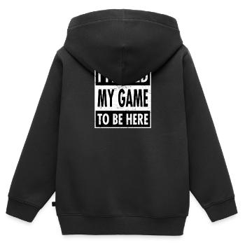 I Paused My Game To Be Here - Gamer Gaming Design - Sweat Premium à capuche zippé enfant bio - noir - Dos - AI Model Kid Male (0cm)