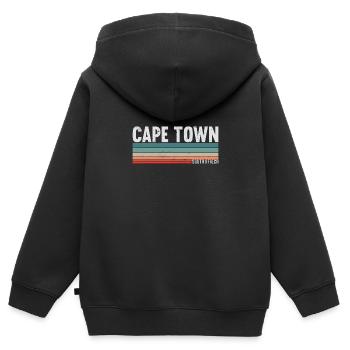 Kapstadt Südafrika - Kinder Premium Organic Zip Hoodie - Schwarz - Hinten - AI Model Kid Male (0cm)