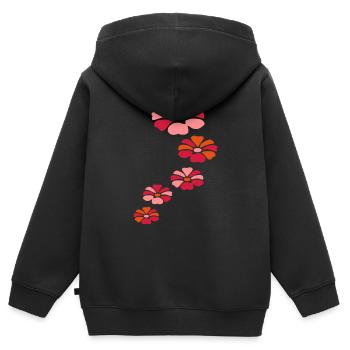 five flowers - Kinder Premium Organic Zip Hoodie - Schwarz - Hinten - AI Model Kid Male (0cm)