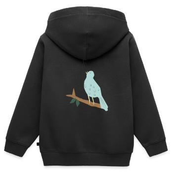 baum tree baumstamm wald forest woods45 - Kinder Premium Organic Zip Hoodie - Schwarz - Hinten - AI Model Kid Male (0cm)