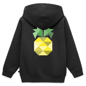 Das ist eine Ananas! - Kinder Premium Organic Zip Hoodie - Schwarz - Hinten - AI Model Kid Male (0cm)