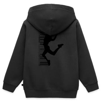 Tänzerin im QR-Code Style (2) - Kinder Premium Organic Zip Hoodie - Schwarz - Hinten - AI Model Kid Male (0cm)