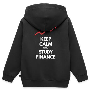 Geld und Finanzen - Kinder Premium Organic Zip Hoodie - Schwarz - Hinten - AI Model Kid Male (0cm)