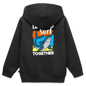 Hai Meer Unter Wasser Raubfisch - Kinder Premium Organic Zip Hoodie - Schwarz - Hinten - AI Model Kid Male (0cm)