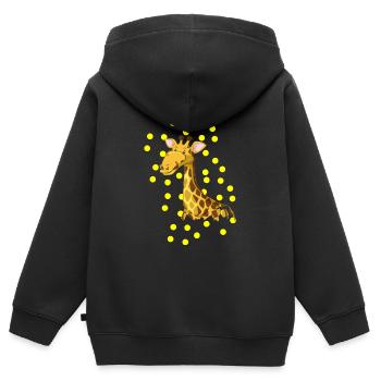 Safari Zoo Animal Safari Zoo - Sweat Premium à capuche zippé enfant bio - noir - Dos - AI Model Kid Male (0cm)