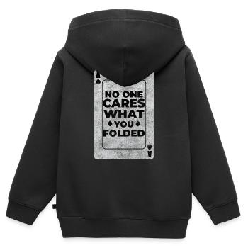 Kartenspiel Karte Hold'em All In - Kinder Premium Organic Zip Hoodie - Schwarz - Hinten - AI Model Kid Male (0cm)