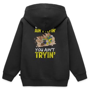 Parc de motocross Bike Adrenalin - Sweat Premium à capuche zippé enfant bio - noir - Dos - AI Model Kid Male (0cm)