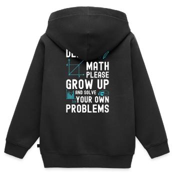 Student Uni Jura - Kinder Premium Organic Zip Hoodie - Schwarz - Hinten - AI Model Kid Male (0cm)