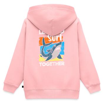 Hai Flosse Angler König - Kinder Premium Organic Zip Hoodie - Rosa - Hinten - AI Model Kid Female (0cm)