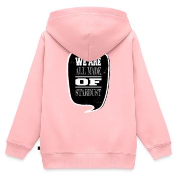 Idée cadeau Planètes En apesanteur Déclaration Conspiration - Sweat Premium à capuche zippé enfant bio - rose - Dos - AI Model Kid Female (0cm)