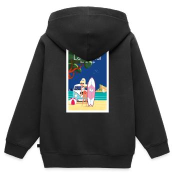 LA CIOTAT BEC DE L AIGLE - Sweat Premium à capuche zippé enfant bio - noir - Dos - AI Model Kid Male (0cm)