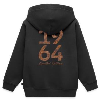 Vintage 1964: Limited Edition in Rust Look - Kids Premium Organic Zip-up Hoodie - black - Back - AI Model Kid Male (0cm)