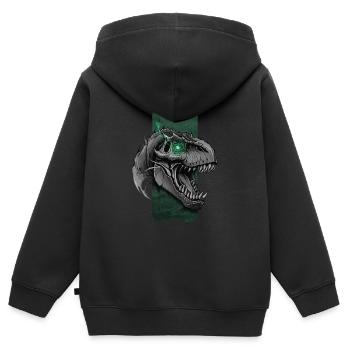 Rugissement tonitruant : Domination de l’Allosaurus - Sweat Premium à capuche zippé enfant bio - noir - Dos - AI Model Kid Male (0cm)