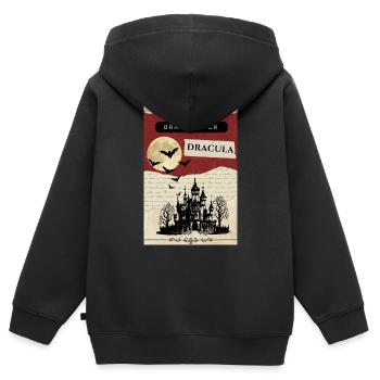 Dracula, de Bram Stoker - Sweat Premium à capuche zippé enfant bio - noir - Dos - AI Model Kid Male (0cm)