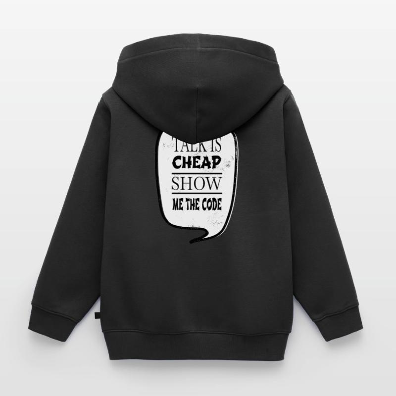 present coding software development Kinder Premium Organic Zip Hoodie