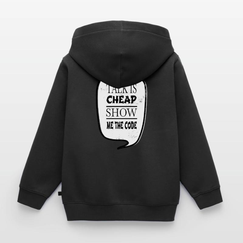 present coding software development Kinder Premium Organic Zip Hoodie