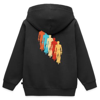 Cycling Cycling Cycling Mountain Bike Women Cycling - Kids Premium Organic Zip-up Hoodie - black - Back - AI Model Kid Male (0cm)