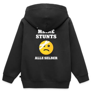 Gute Besserung Wunsch Nach Unfall Krankheit Krank - Kinder Premium Organic Zip Hoodie - Schwarz - Hinten - AI Model Kid Male (0cm)