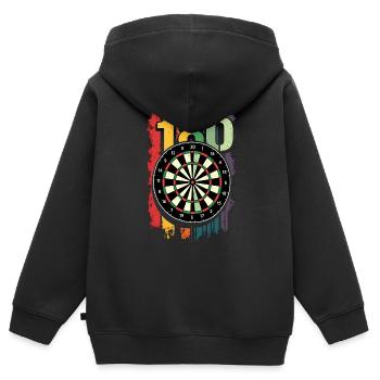 Fléchettes Dartpfeil Fléchettes 180 Triple - Sweat Premium à capuche zippé enfant bio - noir - Dos - AI Model Kid Male (0cm)