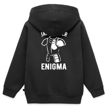 Enigma pour les joueurs - Sweat Premium à capuche zippé enfant bio - noir - Dos - AI Model Kid Male (0cm)