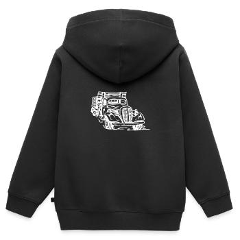 Vintage Pick-up Truck - Kinder Premium Organic Zip Hoodie - Schwarz - Hinten - AI Model Kid Male (0cm)
