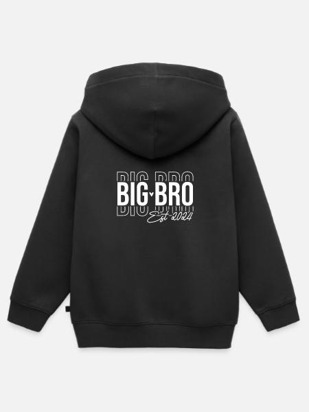 Big Bro Est 2024 - Sweat Premium à capuche zippé enfant bio - noir