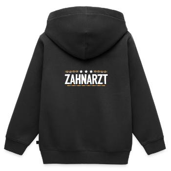 Zahnarzt Beruf - Kinder Premium Organic Zip Hoodie - Schwarz - Hinten - AI Model Kid Male (0cm)