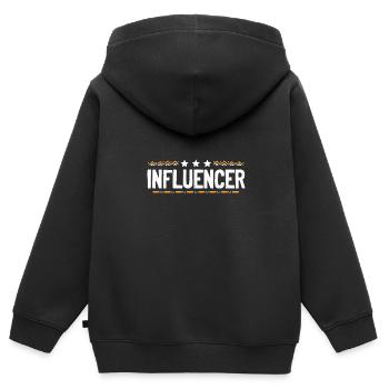 Influencer Beruf - Kinder Premium Organic Zip Hoodie - Schwarz - Hinten - AI Model Kid Male (0cm)