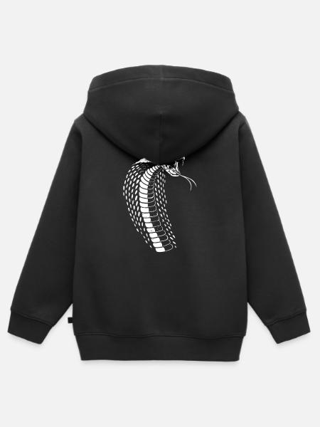 Cobra - Schlange - Kinder Premium Organic Zip Hoodie - Schwarz