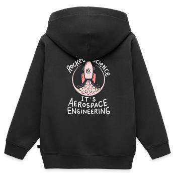 Es ist nicht Rocket Science, es ist Aerospace - Kinder Premium Organic Zip Hoodie - Schwarz - Hinten - AI Model Kid Male (0cm)