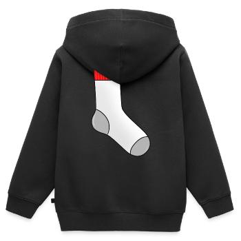 sock - Kids Premium Organic Zip-up Hoodie - black - Back - AI Model Kid Male (0cm)