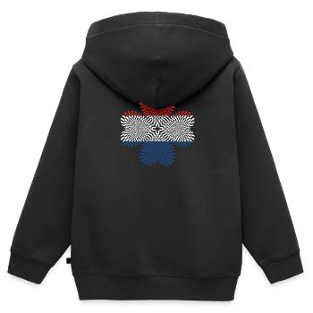 Pays-Bas Pays-Bas Pays-Bas - Sweat Premium à capuche zippé enfant bio - noir - Dos - AI Model Kid Male (0cm)