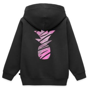 THIS THAT PINEAPPLE - Kids Premium Organic Zip-up Hoodie - black - Back - AI Model Kid Male (0cm)