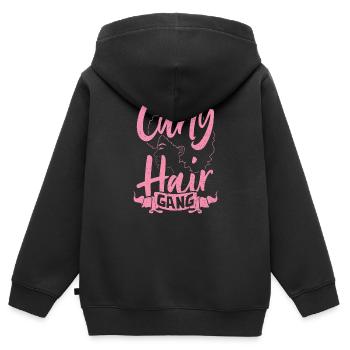 Curly Hair Gang - Haare - Kids Premium Organic Zip-up Hoodie - black - Back - AI Model Kid Male (0cm)