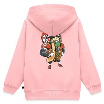 Taco Football American National League - Kinder Premium Organic Zip Hoodie - Rosa - Hinten - AI Model Kid Female (0cm)