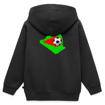 Fußball Algerien - Kinder Premium Organic Zip Hoodie - Schwarz - Hinten - AI Model Kid Male (0cm)