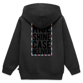 Briefträger Und Paket-Zusteller Für Postboten - Kinder Premium Organic Zip Hoodie - Schwarz - Hinten - AI Model Kid Male (0cm)