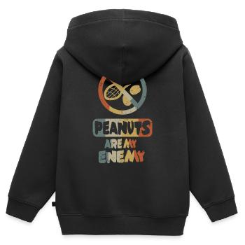 Erdnüsse sind meine Feinde - Kinder Premium Organic Zip Hoodie - Schwarz - Hinten - AI Model Kid Male (0cm)