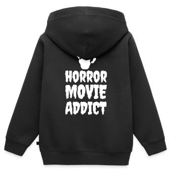 Cineaste Theatre Statement Movies Cinema Night Series - Sweat Premium à capuche zippé enfant bio - noir - Dos - AI Model Kid Male (0cm)