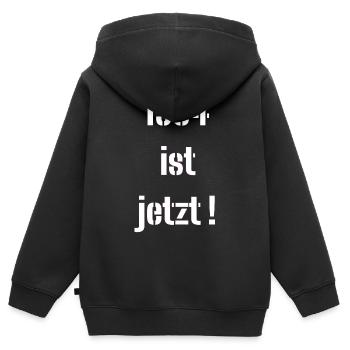 1984 IST JETZT ! - Kinder Premium Organic Zip Hoodie - Schwarz - Hinten - AI Model Kid Male (0cm)