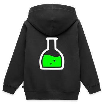 Giftiger Zaubertrank Grün - Kinder Premium Organic Zip Hoodie - Schwarz - Hinten - AI Model Kid Male (0cm)