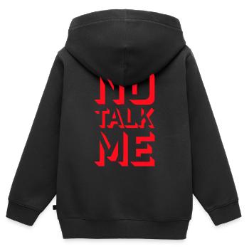 Pas d’humeur introvertie antisociale à me parler - Sweat Premium à capuche zippé enfant bio - noir - Dos - AI Model Kid Male (0cm)