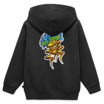 Laisse tomber des méduses - Sweat Premium à capuche zippé enfant bio - noir - Dos - AI Model Kid Male (0cm)