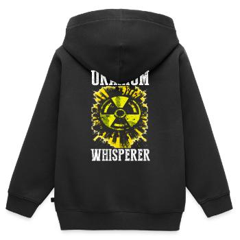 Nuklearingenieur für Kernkraftwerk und Kernenergie - Kinder Premium Organic Zip Hoodie - Schwarz - Hinten - AI Model Kid Male (0cm)