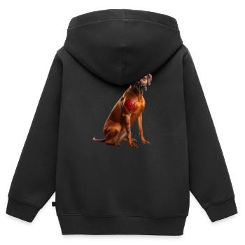 i love Dad - Kinder Premium Organic Zip Hoodie - Schwarz - Hinten - AI Model Kid Male (0cm)