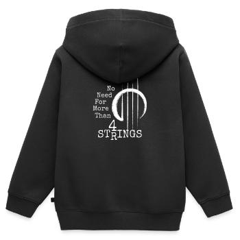 4 Saiten Ukulele Bass Violine Anti-Gitarre-Diss Sp - Kinder Premium Organic Zip Hoodie - Schwarz - Hinten - AI Model Kid Male (0cm)