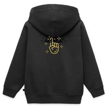 LARS das sein! - Kinder Premium Organic Zip Hoodie - Schwarz - Hinten - AI Model Kid Male (0cm)