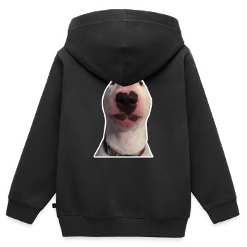 Drôle Walter Dog Meme Nelson Le chien - Sweat Premium à capuche zippé enfant bio - noir - Dos - AI Model Kid Male (0cm)